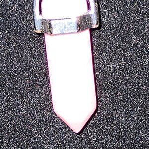 Rose Quartz Pendant, Handmade, Silver Cap